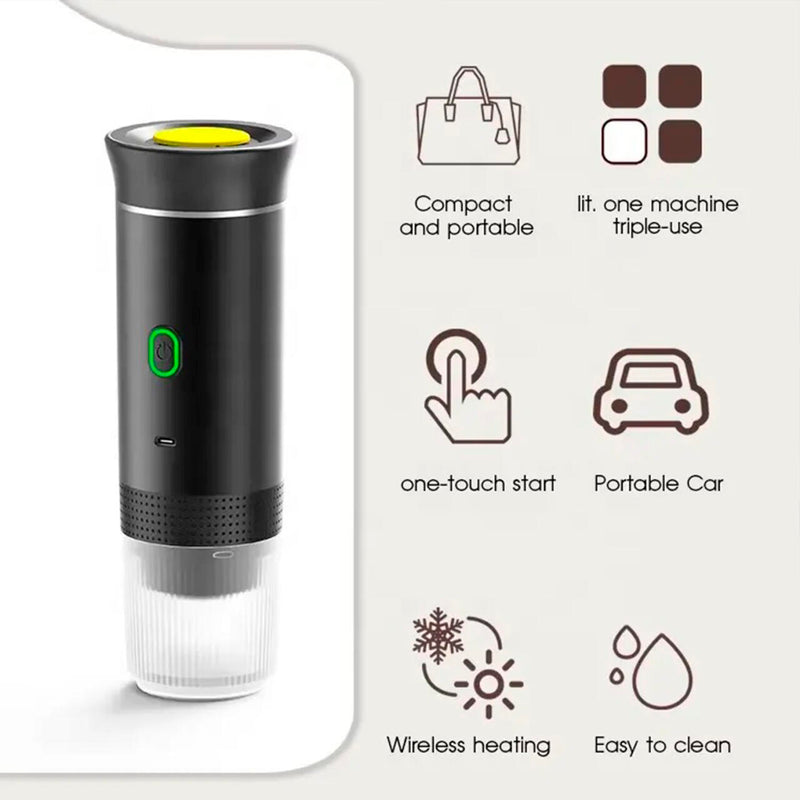 Cafetera Expresó Portátil Capsulas 3 en 1 Compatible con Nespresso Dolce Gusto y Café Molido